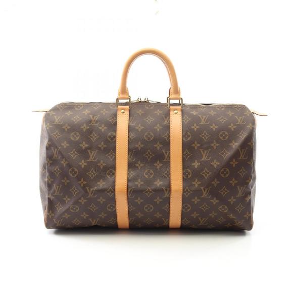 LOUIS VUITTON Brown Monogram Leather Boston Bag - Picture 1 of 11